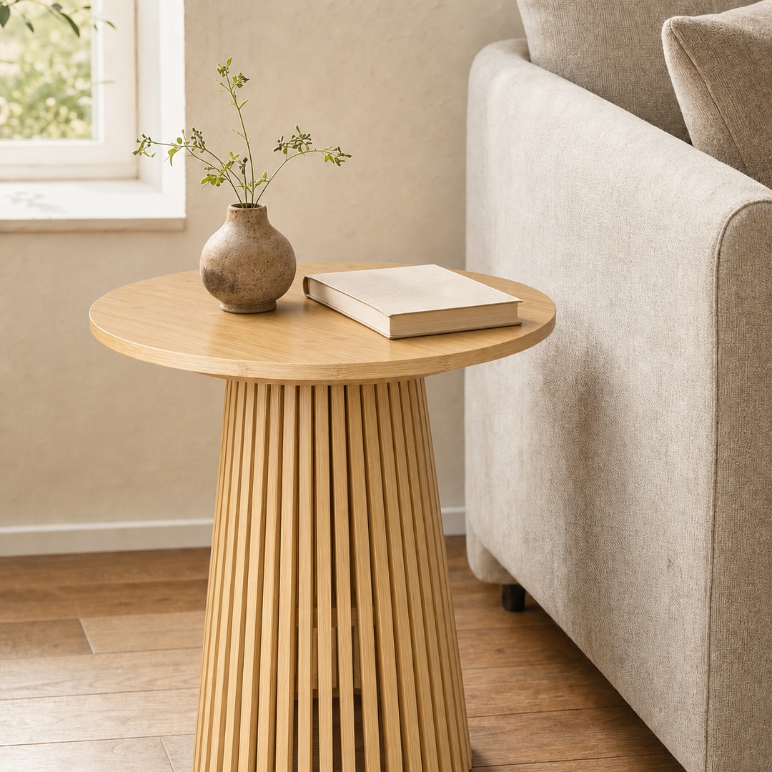 Luxavia Bijzettafel Rond · Licht Eiken - Afbeelding 2