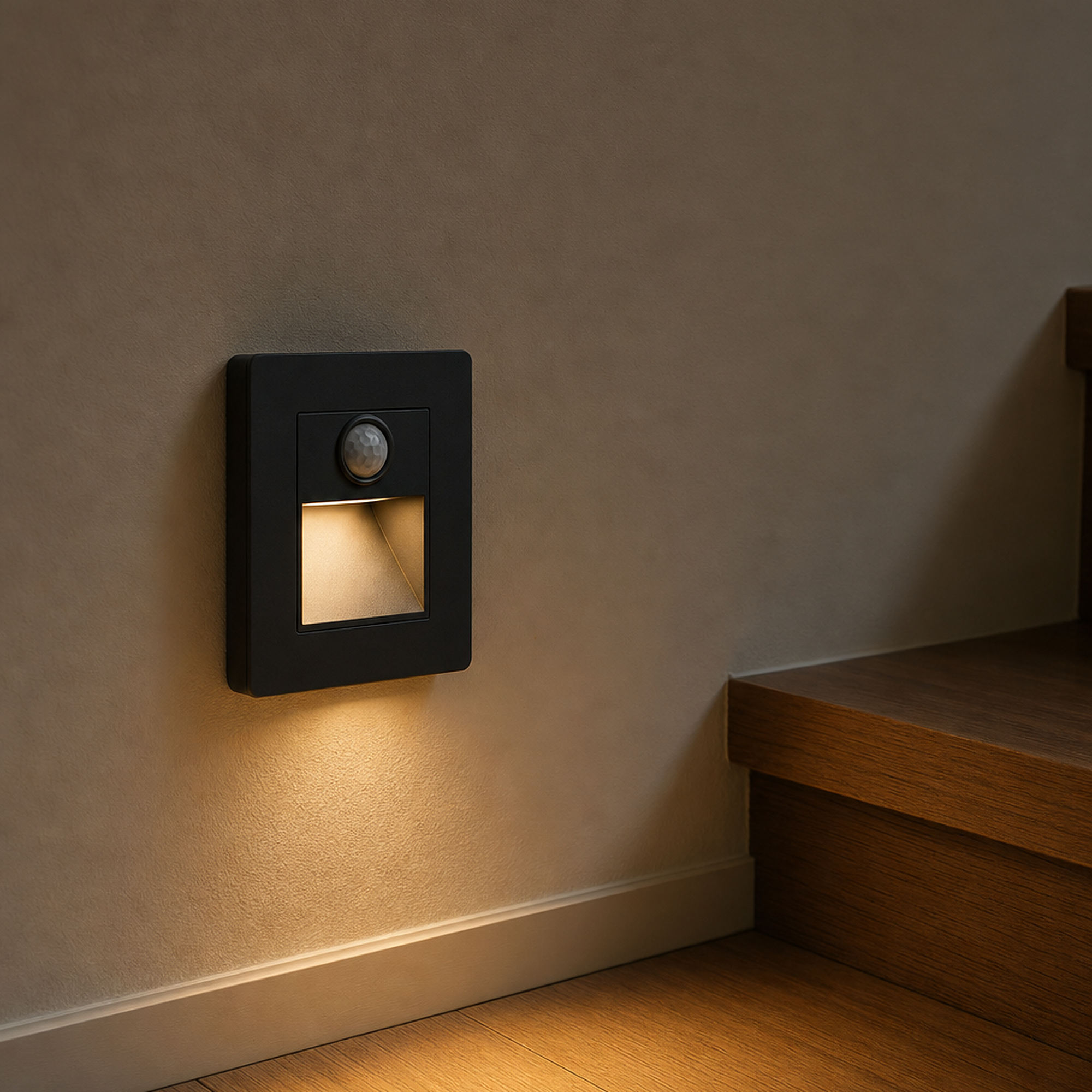 Luxavia Inbouw Wandlamp Sensor · Zwart - Afbeelding 2