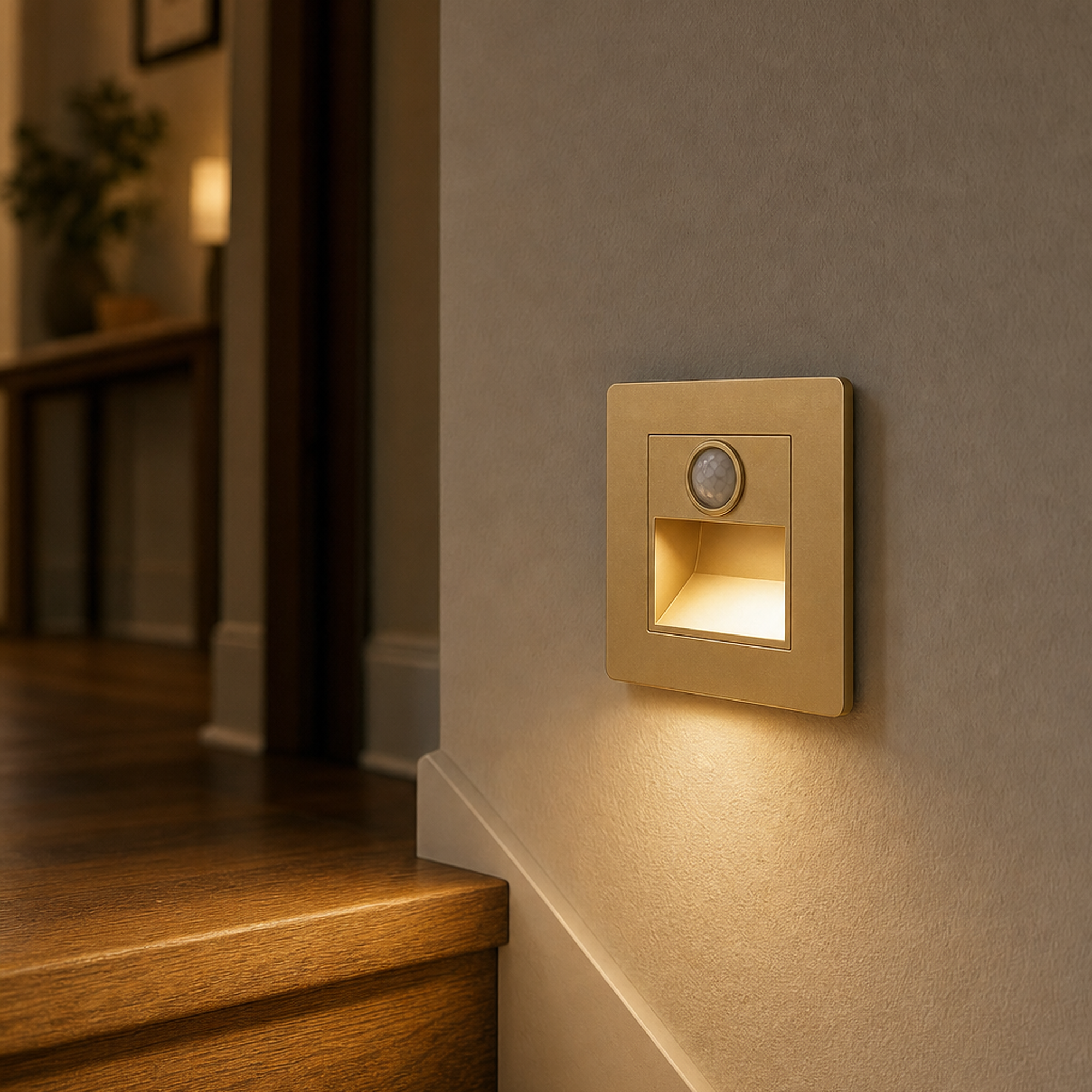 Luxavia Inbouw Wandlamp Sensor · Goud - Afbeelding 2